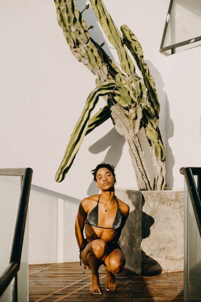 Amanda Silver Bikini